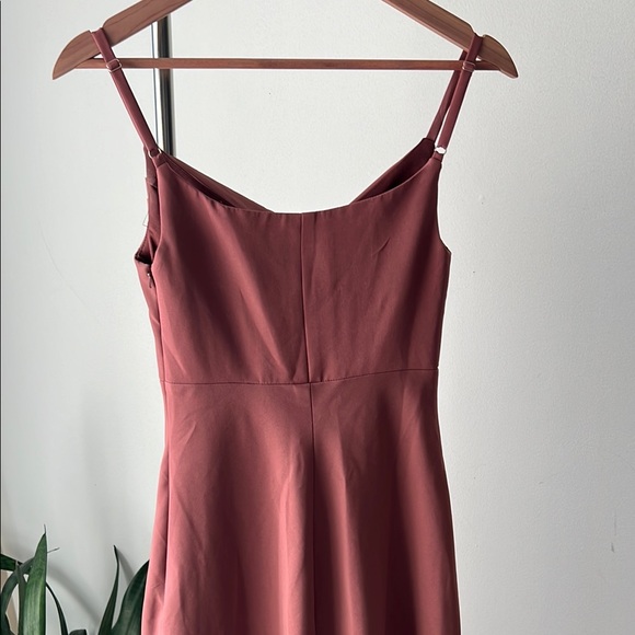 Revelry SKYE Chiffon Dress Rose Sleeveless Cowl Neck Maxi Dress 0 - Picture 7 of 8